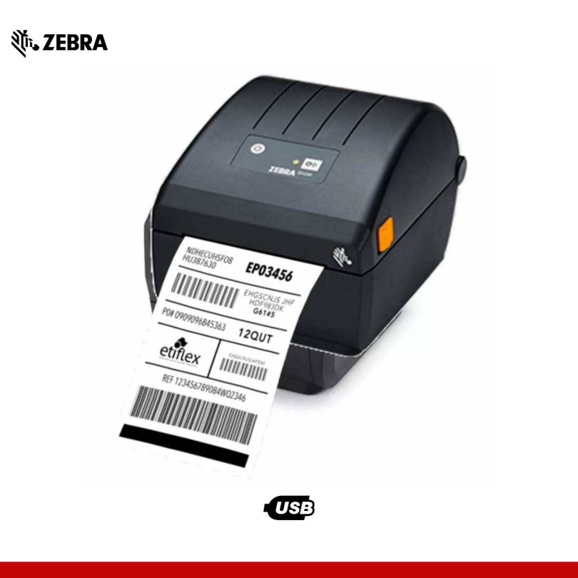 Impresora Zebra Thermal Transfer Printer Zd220 Etiquetas Standard Ezpl 203 Dpi Us Power Cord 7748